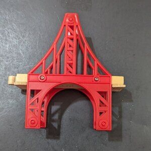 TRK Red Toy Train Bridge For Wooden Railway‎ Sets  replacement Thomas Brio